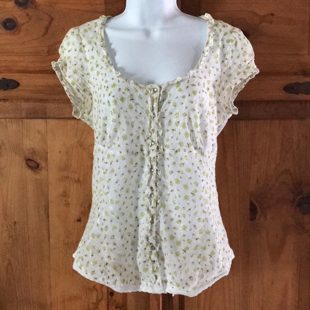 Roper Pearl Snap Peasant Blouse
